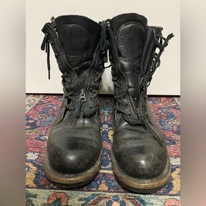 Vintage Men’s Combat Boots Armortred Black Leather Military Size 8.5 E